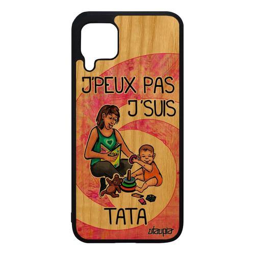 Coque Pour Huawei P40 Lite Bois Silicone J'peux Pas J'suis Tata Tex... on Productcaster.