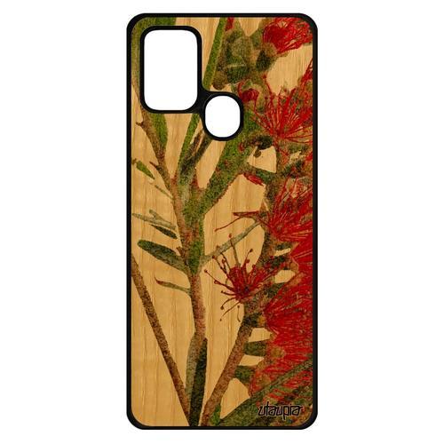 Coque Silicone Samsung A21s Bois Veritable Fleurs Bumper Texture 4g... on Productcaster.