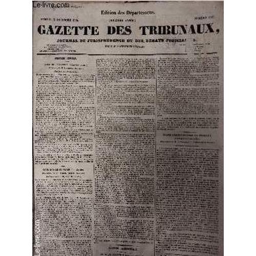 Gazette Des Tribunaux - 12e Année, N°3525, Samedi 31 Décembre 1836 ... on Productcaster.