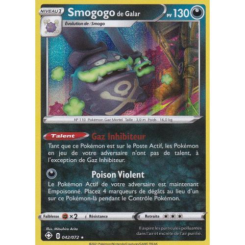 Carte Pokemon - Smogogo De Galar - Holo-Rare - 042/072 - Épée Et Bo... on Productcaster.