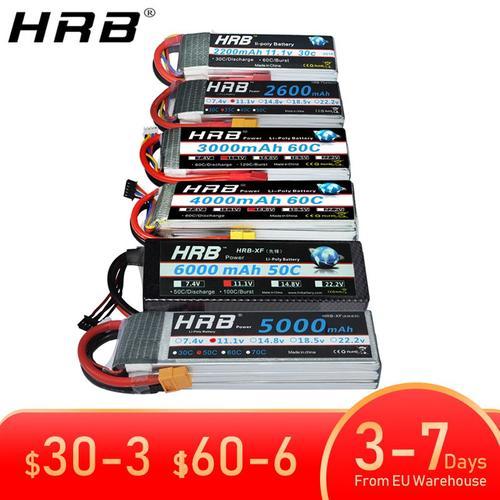 Hrb-Batterie Lipo 2s, 3s, 4s, 6s, 1500mah, 2200mah, 2600mah, 5000ma... on Productcaster.