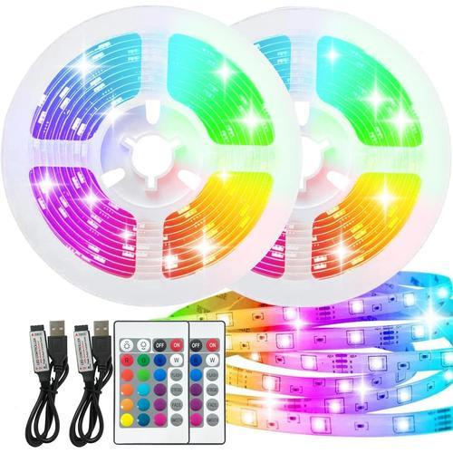 10m X2 LED 20M, Lumière LED Intérieure 5050 RGB Découpable USB Avec... on Productcaster.