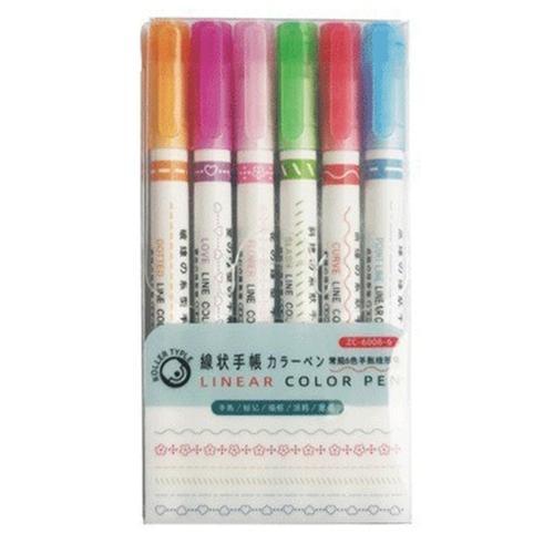 6/8pcs Crayons De Couleur Double Pointe Marqueur Stylos Avec Stylo ... on Productcaster.