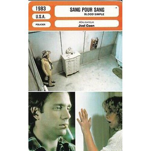 Fiche Monsieur Cinema Sang Pour Sang (1983) on Productcaster.