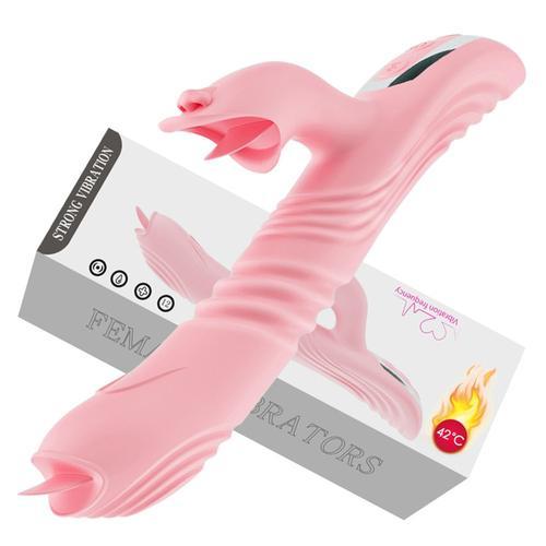 Vibromasseur Cunnilingus À Double Langue Pour Femme, Gode Rotatif T... on Productcaster.