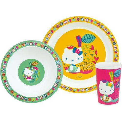 Rose Rose 005988 Hello Kitty Ensemble Repas Composé D¿Une Assiette ... on Productcaster.