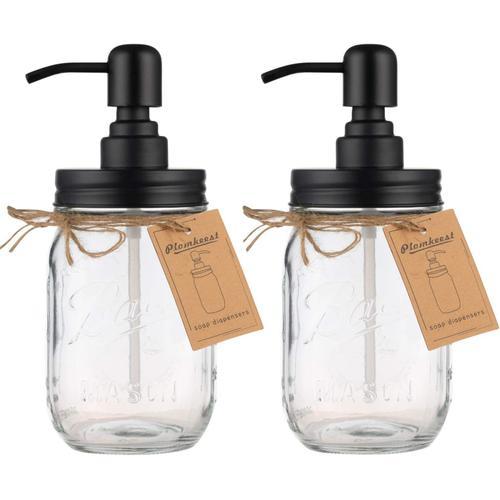 Le Noir 2 Pack Distributeur de Savon en Pot Mason 16oz Distributeur... on Productcaster.