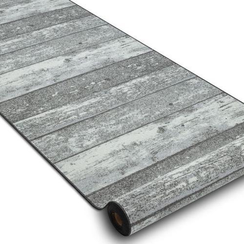 120x100 Cm Tapis De Couloir Antidérapant 120 Cm Bois, Planche Gris on Productcaster.