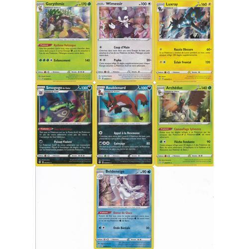 7 Cartes Pokemon - Gorythmic + Wimessir + Roublenard + Smogo De Gal... on Productcaster.