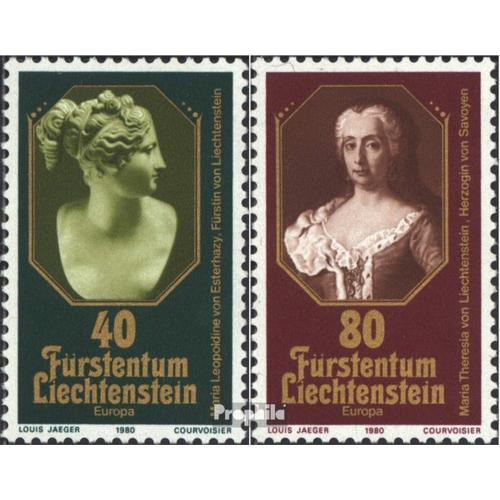 Liechtenstein 741-742 (Édition Complète) Oblitéré 1980 Europe on Productcaster.