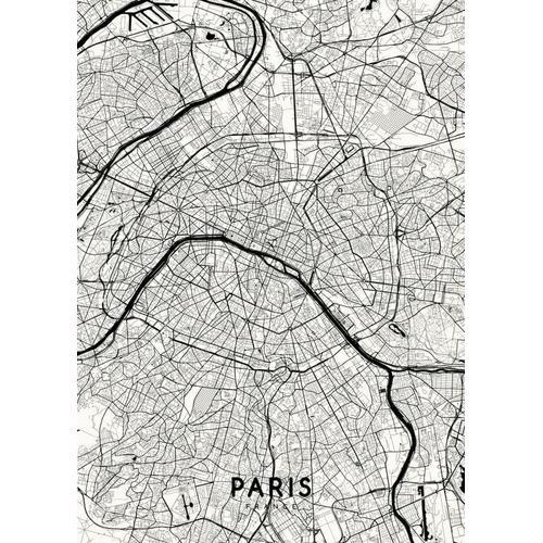 Canevas imprimer Plan de Paris blanc=40 Impression sur toile DIY in... on Productcaster.