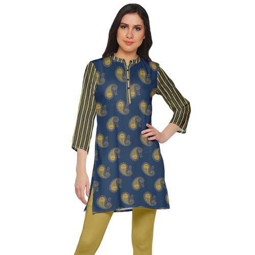 Moomaya Tunique D't Poly Crpe Kurta Imprime Kurtis Courte Pour Femme on Productcaster.