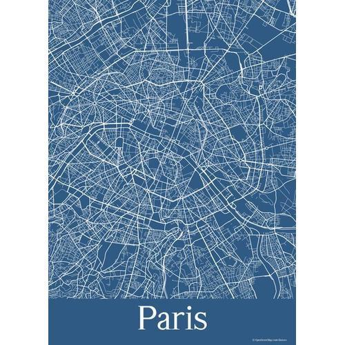 Canevas imprimer Carte bleue de Paris France = 3536 Impression sur ... on Productcaster.