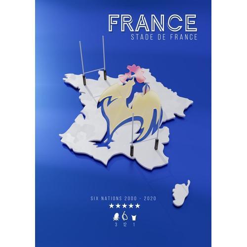 Canevas imprimer France Six Nations 2020=5109 Impression sur toile ... on Productcaster.