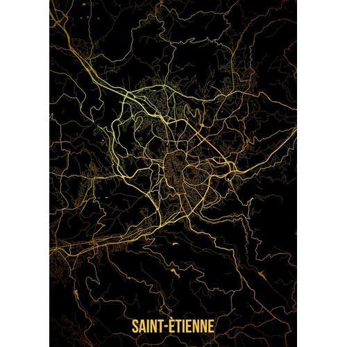 Canevas imprimer Carte or de Saint Etienne=4682 Impression sur toil... on Productcaster.