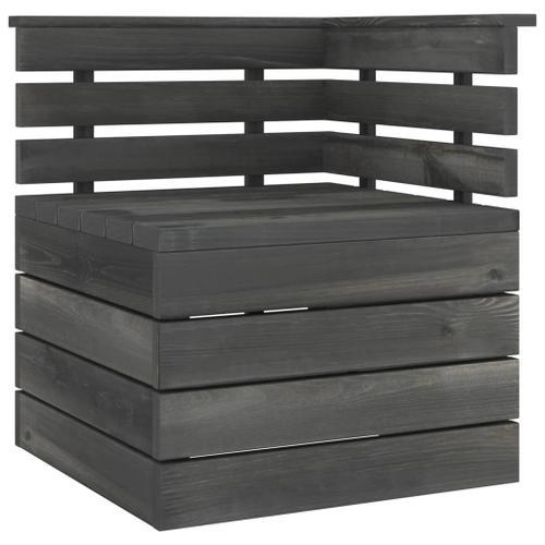 Vidaxl Canapé Palette D'angle De Jardin Bois De Pin Massif Gris Foncé on Productcaster.