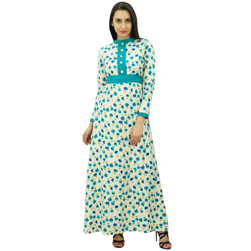 Bimba Hiver Floral Maxi Femmes Robe Longue Imprim Rayon on Productcaster.