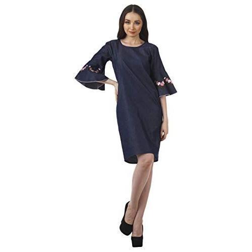 Bimba Robe En Chambray Manches Cloche Pour Femmes Robe Dcontracte B... on Productcaster.