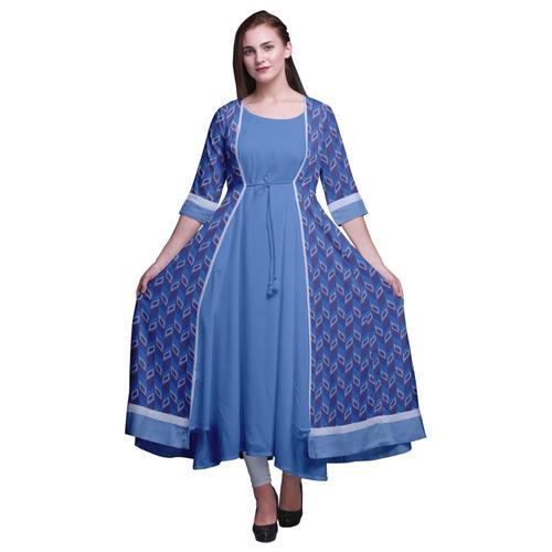 Bimba Kurtis Pour Femmes Parti Porter Anarkali Kurta Imprim Vas Kurti on Productcaster.