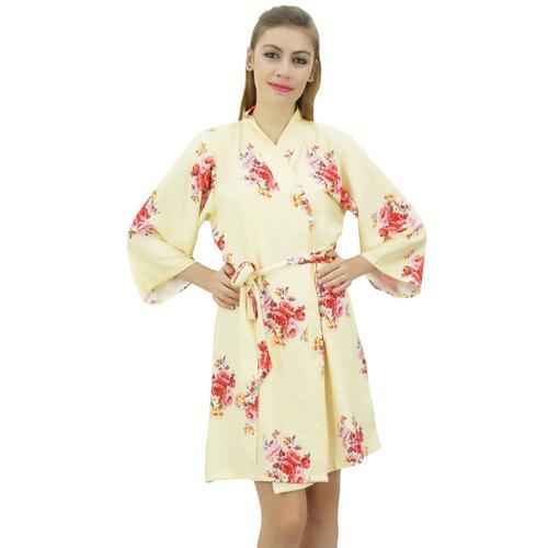 Obtenir Bimba Femmes Court Robe En Coton Wrap Imprim? Pr?T Robe on Productcaster.