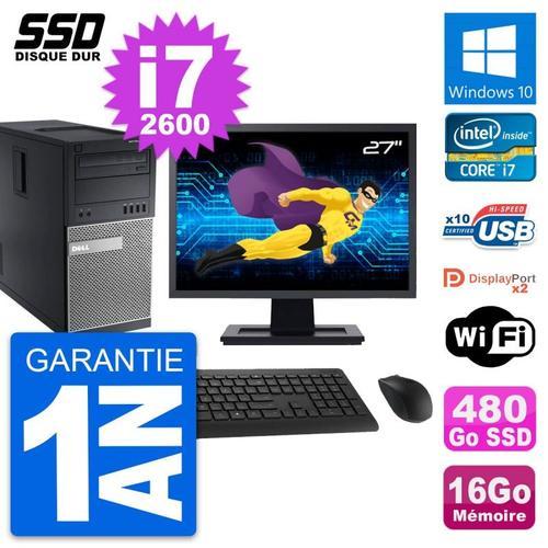 PC Tour Dell 9010 Ecran 27" Intel i7-2600 RAM 16Go SSD 480Go Window... (Reconditionné) on Productcaster.