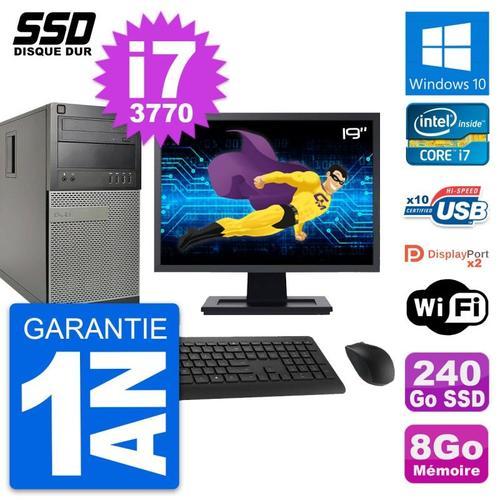 PC Tour Dell OptiPlex 9010 Ecran 19" i7-3770 RAM 8Go SSD 240Go Wind... (Reconditionné) on Productcaster.