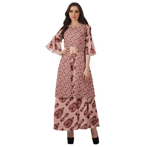 Moomaya Haut Bas Kurti En Haut De Culture Palazzo Ensemble Vtements... on Productcaster.