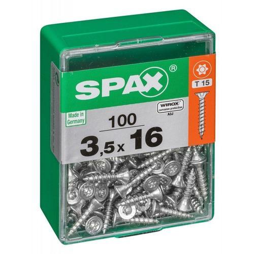 Lot de 100 vis acier t?te autofraisée plate SPAX, Diam.3.5 mm x L.1... on Productcaster.