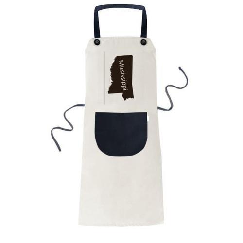 Mississippi Usa Carte Silhouette La Cuisine Cuisine Beige Bib Tabli... on Productcaster.