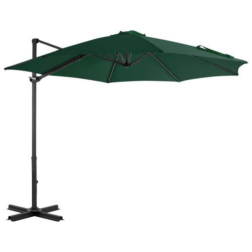 Vidaxl Parasol En Porte-À-Faux Et Poteau En Aluminium 300 Cm Vert on Productcaster.