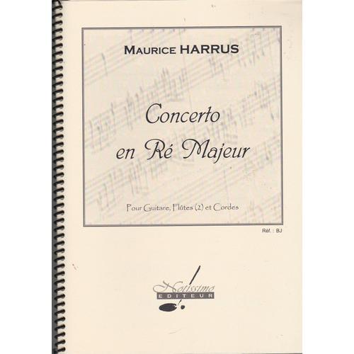 Maurice Harrus Concerto Ré Majeur Pour Guitare Flute Cordes Partiti... on Productcaster.