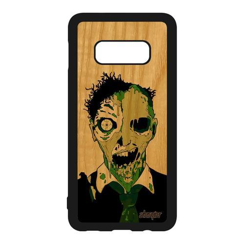 Coque Zombie Samsung Galaxy S10e En Bois Silicone Noir Epouvante Ha... on Productcaster.