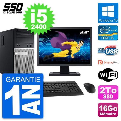 PC Tour Dell 990 Ecran 22" Intel Core i5-2400 RAM 16Go SSD 2To Wind... (Reconditionné) on Productcaster.