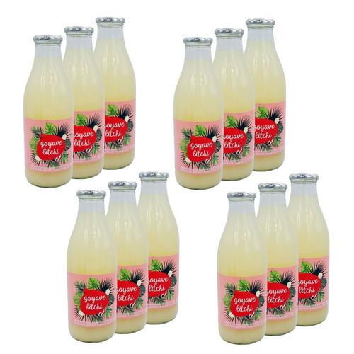 Lot 12x Boisson Litchi Goyave - Bouteille 1l on Productcaster.