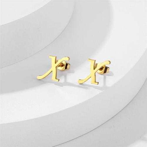 Acier Inoxydable 26 A-Z Initiale Lettre Boucles D'oreilles Alphabet... on Productcaster.