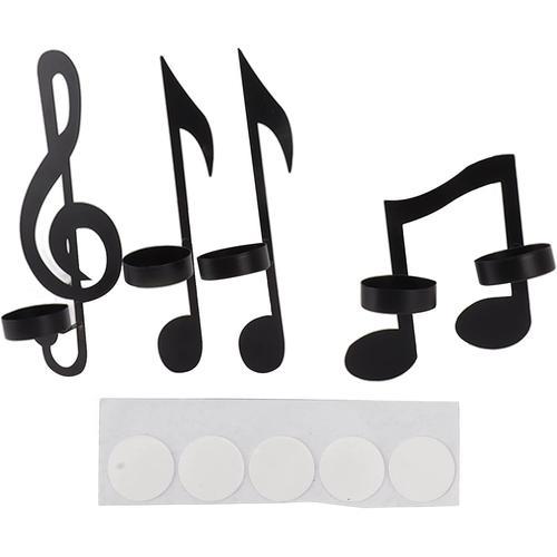 4 Pcs Note De Musique Bougeoir Mural Exquis Bougeoir, Support Mural... on Productcaster.