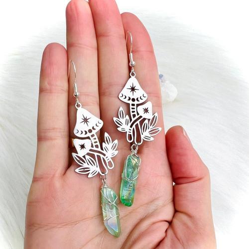 Boucles D'oreilles Pendantes En Cristal Céleste Pour Salle Plus Len... on Productcaster.