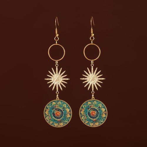 Boucles D'oreilles Pendantes Fleur Mandala Vintage, Boucles D'oreil... on Productcaster.