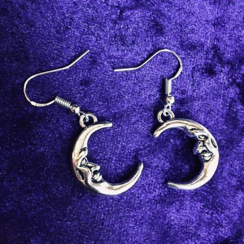 Boucles D'oreilles Croissant De Lune, Goutte De Document En Argent,... on Productcaster.