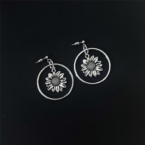 Boucles D'oreilles Pendantes Hypoallergéniques En Argent Tournesol,... on Productcaster.