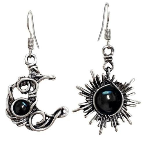 Boucles D'oreilles Bohème Soleil Et Lune En Argent Pour Femme, Bijo... on Productcaster.