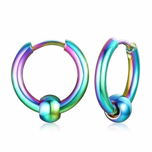 Boucles D'oreilles En Acier Inoxydable Pour Hommes Et Femmes, Boucl... on Productcaster.