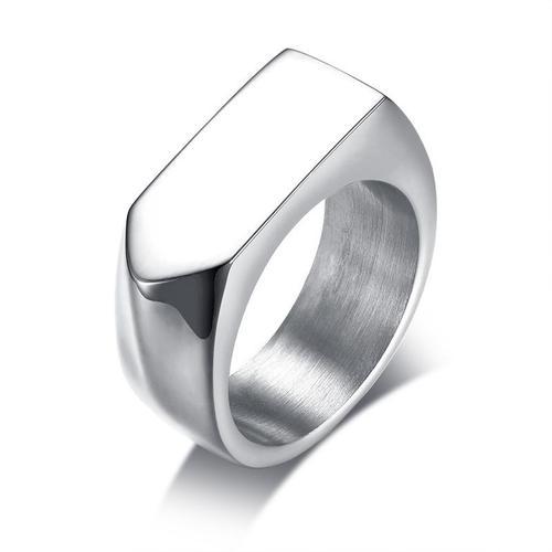 Bague De Vitalité Pour Hommes, Anneau Supérieur Plat En Acier Inoxy... on Productcaster.