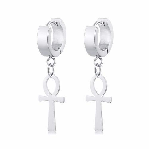 Ankh Huggie ¿ Boucles D'oreilles En Acier Inoxydable Pour Hommes Et... on Productcaster.