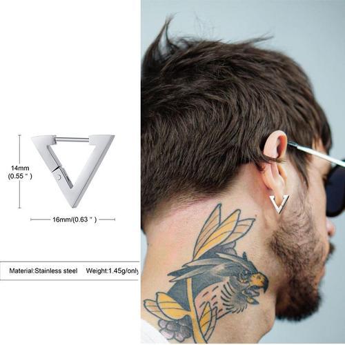 Boucles D'oreilles Créoles Géométriques Octogonales Pour Hommes, Cr... on Productcaster.