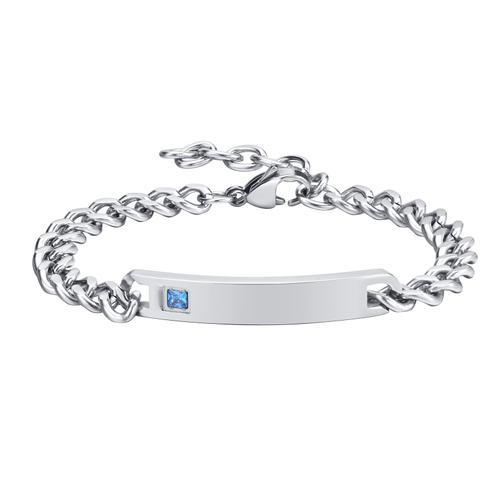 Bracelets De Couples En Acier Inoxydable Pour Femmes Et Hommes, Pla... on Productcaster.