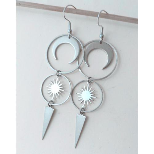 Boucles D'oreilles Gothiques En Laiton Céleste Pour Elle, Grandes B... on Productcaster.