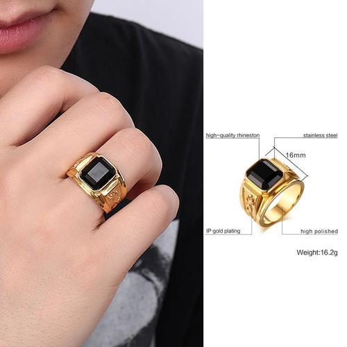 Bague Pour Hommes En Acier Inoxydable, Bague Pour Hommes, Signet Di... on Productcaster.