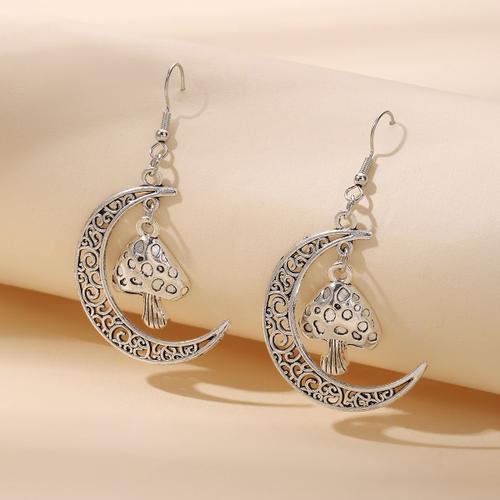 Boucles D'oreilles Hiphelicopter Filig123 Moon Hook Pour Femme, Loc... on Productcaster.