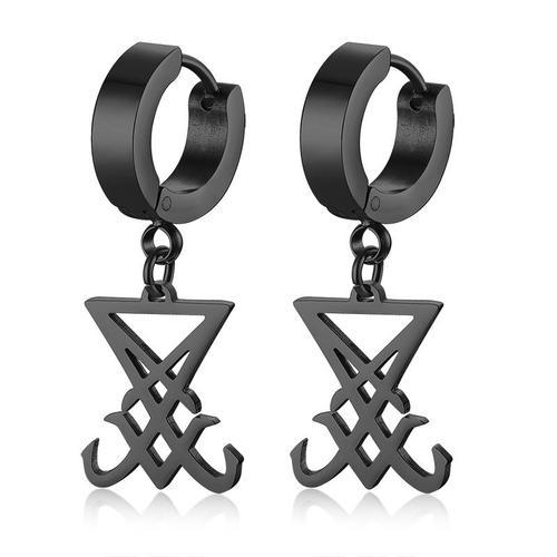 Boucles D'oreilles Sigil De Lucifer, Symbole Satanique, Sceau De Sa... on Productcaster.